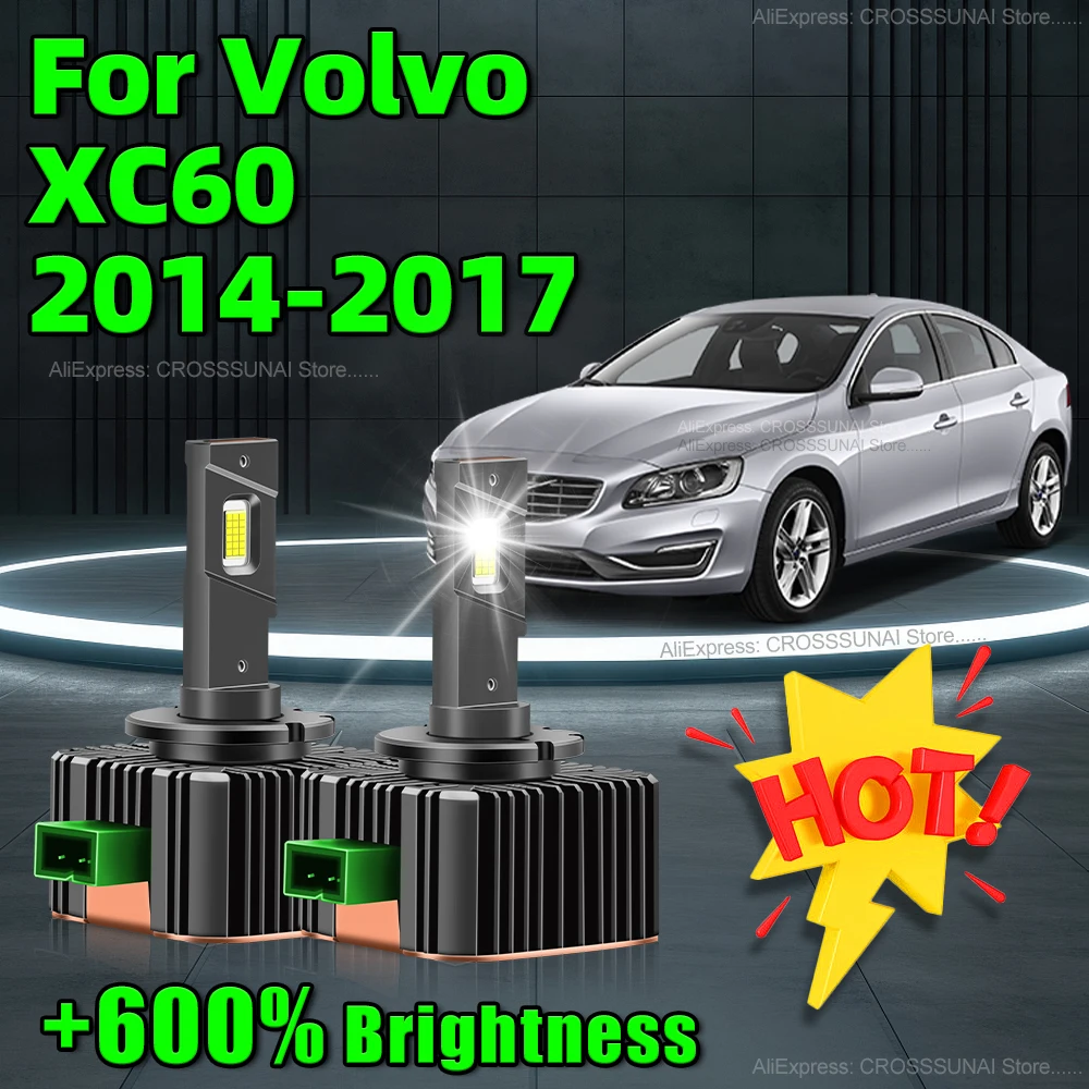 6000K LED Headlight Bulbs 30000LM CSP Chip HID Canbus D3S Replacement Turbo Car Lamp For Volvo XC60 2014 2015 2016 2017