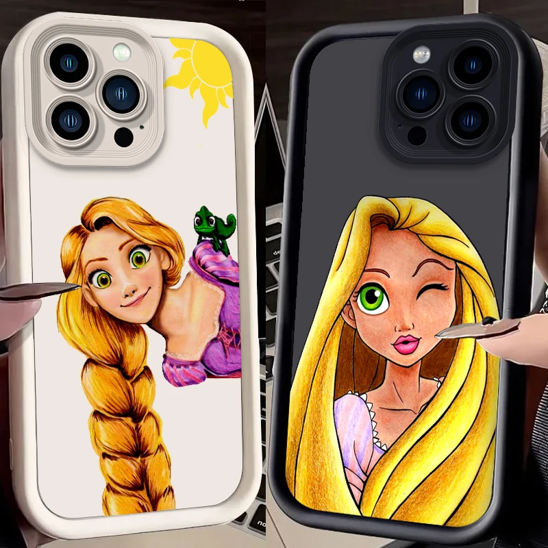 Tangled Rapunzel Disney Eye Ladder For Apple iPhone 15 14 13 12 11 XS XR X Pro Max Plus Funda Phone Case