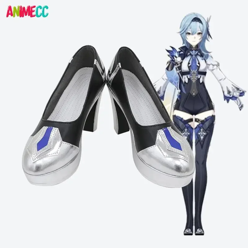 Gioco Genshin Impact Eula Cosplay scarpe stivali Halloween Party Costume accessori su misura