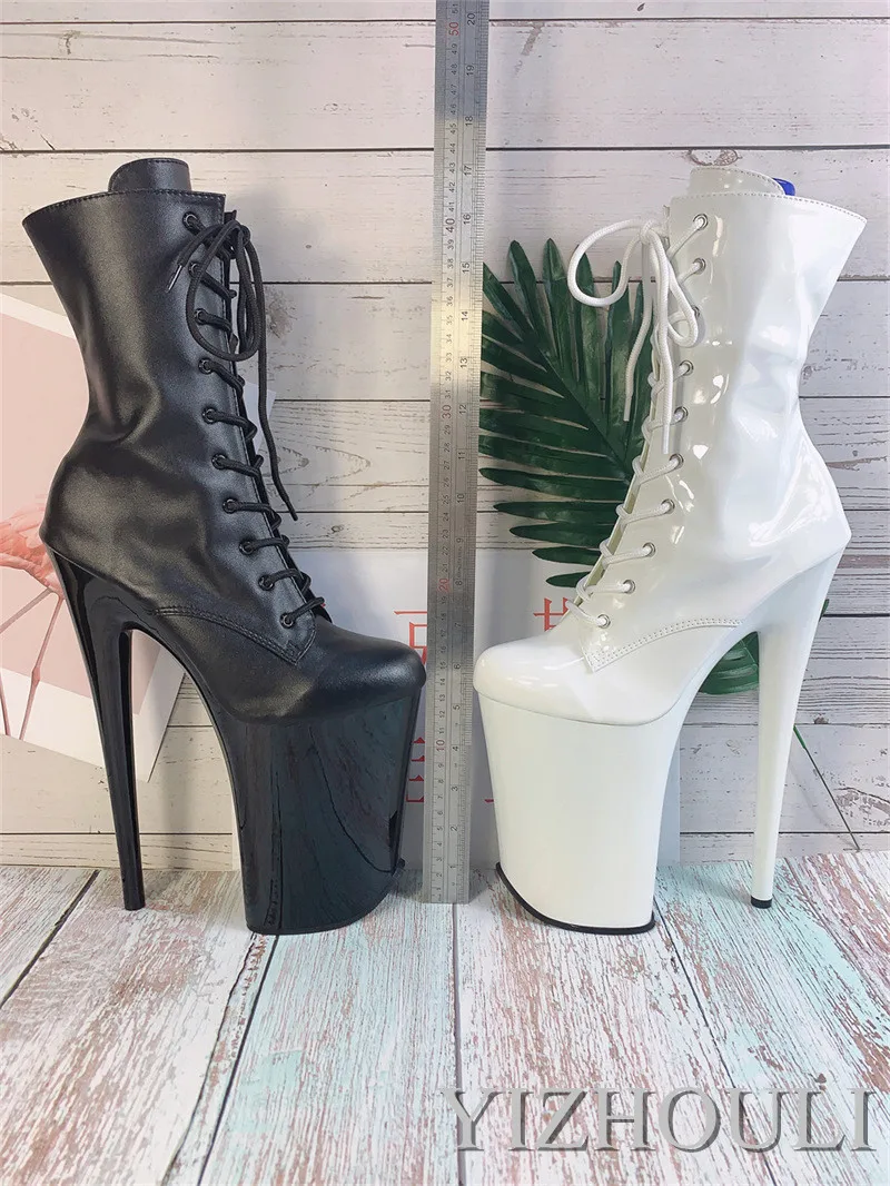 Spring and Autumn fashion sexy knight female 6-9 inch heel ankle boots, model catwalk performance 15-23CM pole dancing boots