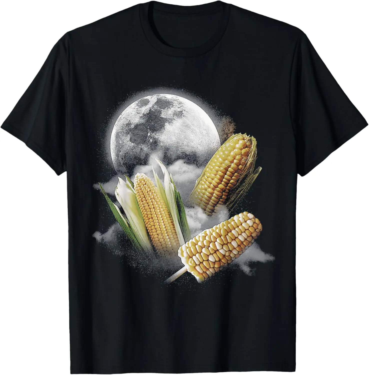 Corn At Moon 3 Wolfs Funny Wolves Parody T-Shirt