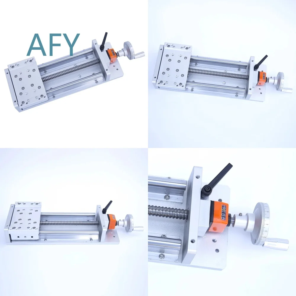 XY Axis Cross Linear Guide Rail Slide Module with Handwheel for CNC Machine Tools Displacement Sensor Digital Readout Display