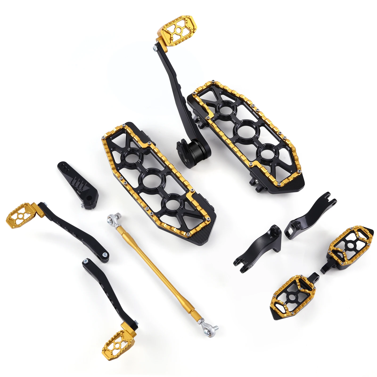 

2008-2013 Black rugged styled driver passenger Floorboards for Harley road glide fltr Special FLHRXS Shift+Brake levers touring