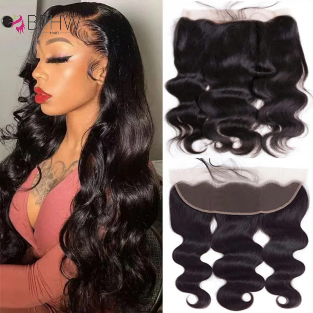 

13x4 Body Wave Lace Frontal Only Pre Plucked Transparent Body Wave Real HD Lace 100% Remy Human Hair For Women Brazilian Hair