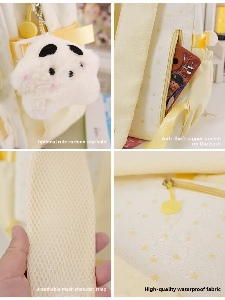 Cute Star INS Sle Borsa Bapa Cuter da donna High School College Borsa a tracolla impermeabile trasparente Sweet School Sle
