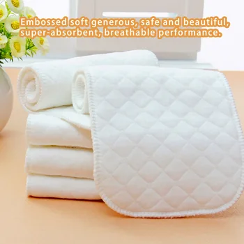 10 יחידות כותנה חיתולים בריאים לשימוש חוזר לתינוק כרית רב תכליתית ילדים החלפת רפידות ציוד טיפול לתינוק