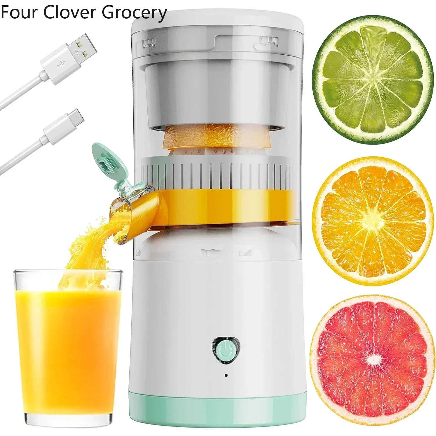 Portable Electric Juicer Electric Juicer Orange Juice Squeezer Fruit Juicer Household Orange Lemon Blender USB Charging Kitchen