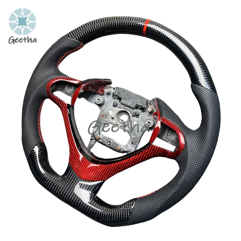 For Custom Leather Carbon Fiber Steering Wheel for Honda Acura 09-14 TSX Spirit Modified Performance Carbon Fiber Steering Wheel