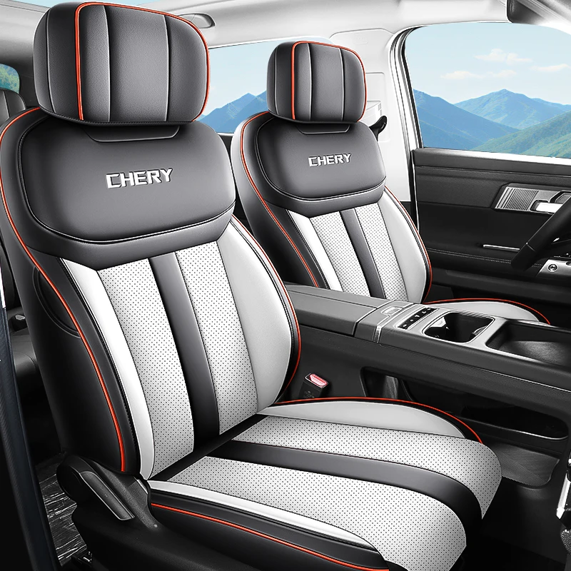 For CHERY JAECOO J7 2025-Present Car Full Seat Cover PU Leather Car Seat Mat Anti-dirty Protector Breathable Auto Accessory