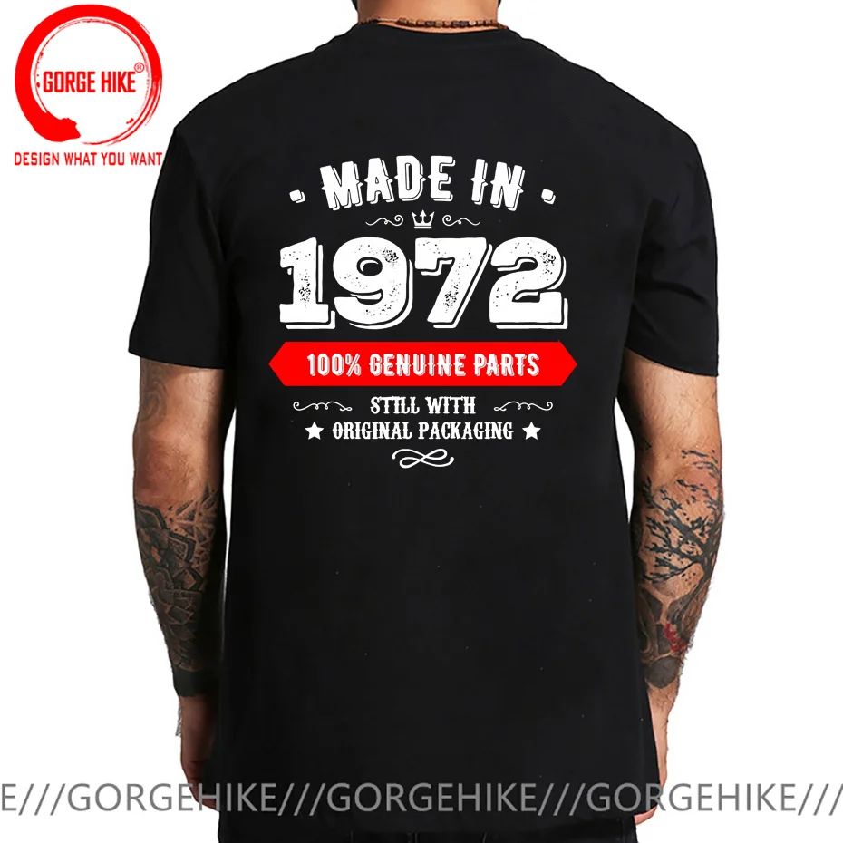 Premium Vintage Made in 1972 Legend Was Born In 1972 T-shirt Aged to Perfection All Original Parts T Shirt 100% Genuine TeeShirt