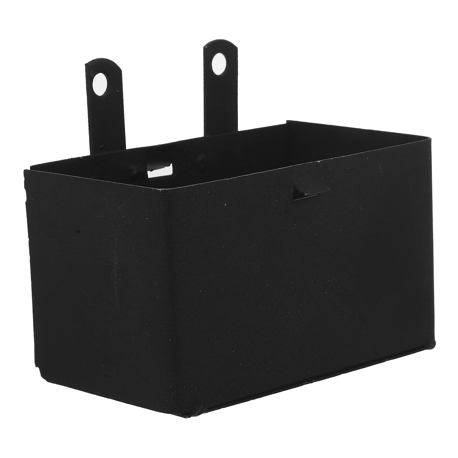 Caixa de armazenamento de metal para motocicleta atv, peças sobressalentes, scooter, veículos off-road, construção de ferro, fácil instalação, preto
