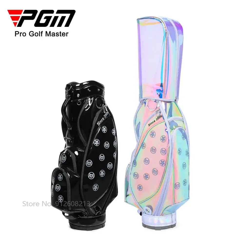 PGM Golf Stand Bags Waterproof TPU Golf Bag Retractable Professional Aviation Pack Colorful Korean Club Storage Standard Package