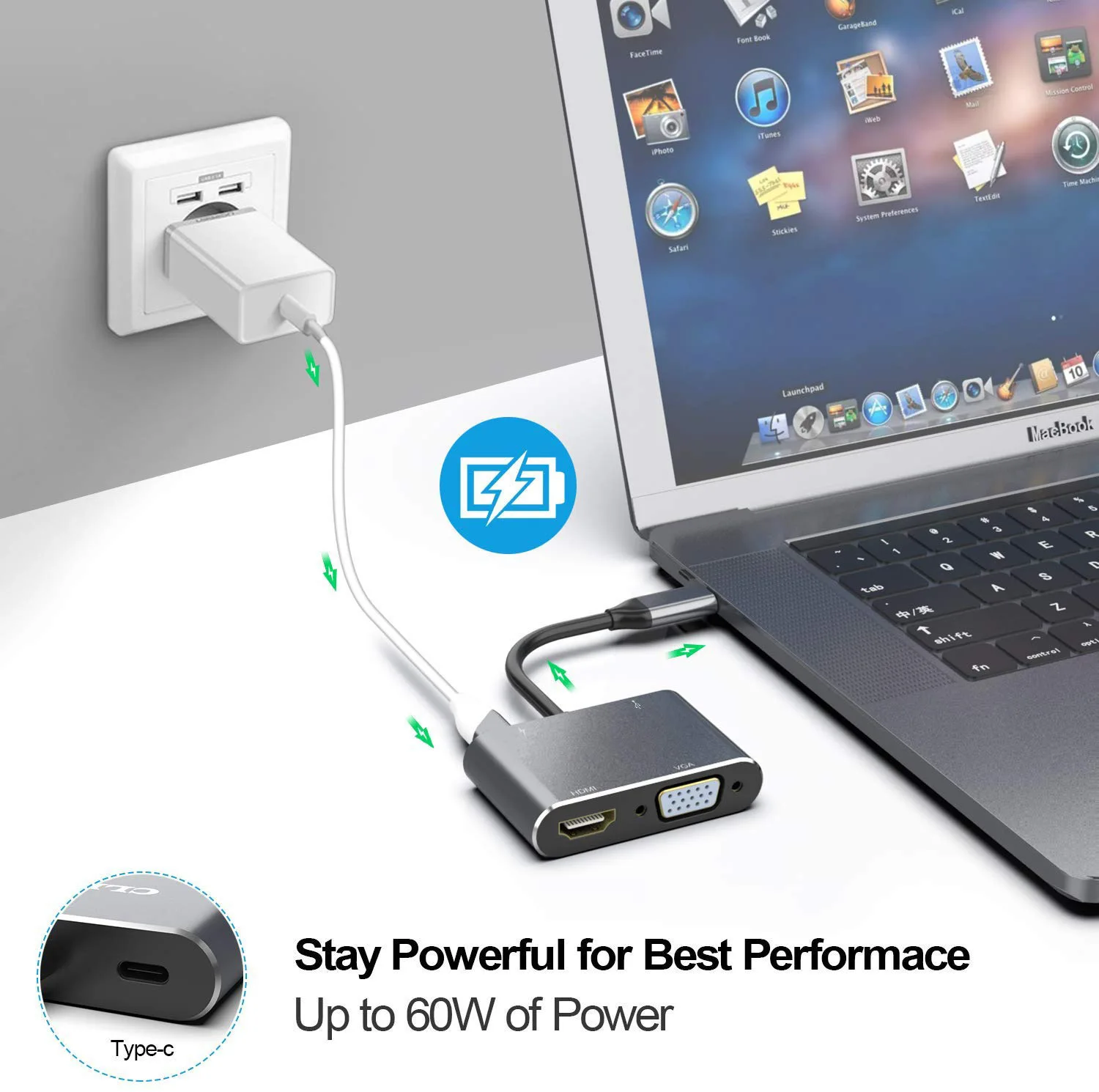 Type-c four-in-one dock multi-port expander usb-c to hdmi game console computer tablet converter