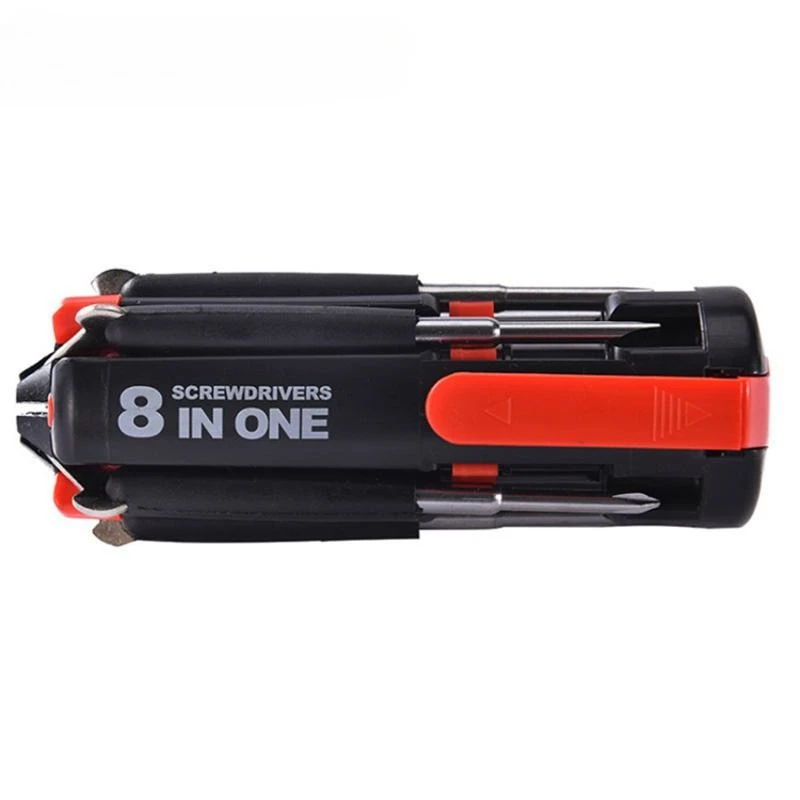 8 in1 Multifunctional Screwdriver Set with Led Light, Cross One-word Shaped, Household Industrial Multi-purpose Repair Tools