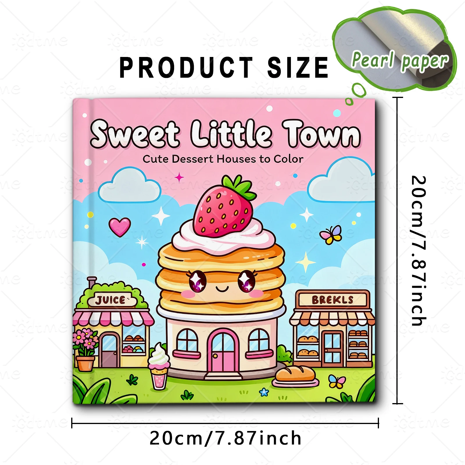 Sweet Little Town Malbuch mit kräftigen, einfachen Mustern für Erwachsene, süßes Zeichenbuch, perfektes Geschenk für Party und Geburtstag ﻿ – Detail 3