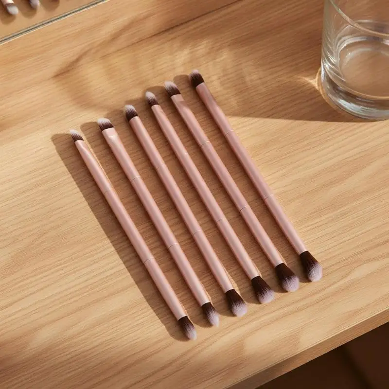 Double Ended Multifunctional Eyeshadow Brush Soft Fluffy Bristle Makeup Tool 1/2/3/5Pcs Optional for Daily Cosmetic Use