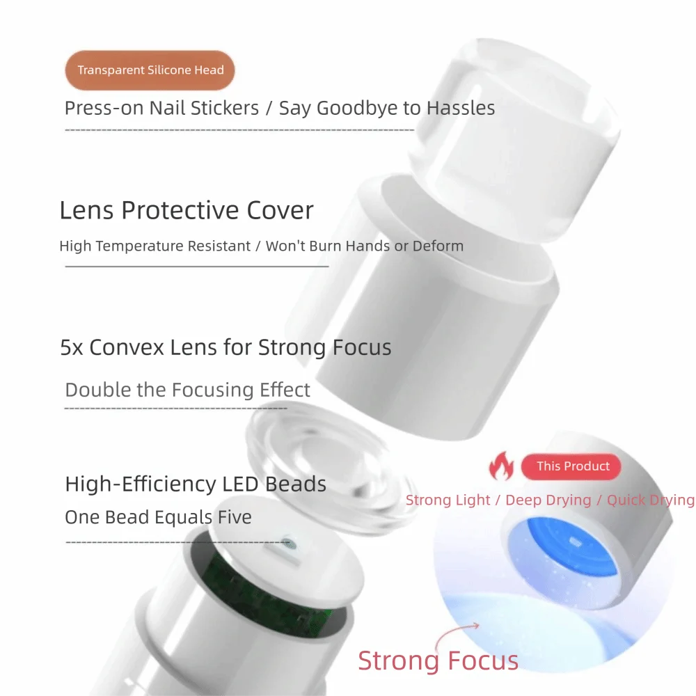 Recarregável prego uv lâmpada led display lcd com secador de unhas suporte unhas arte luz removível portátil gel prego luz uv desktop