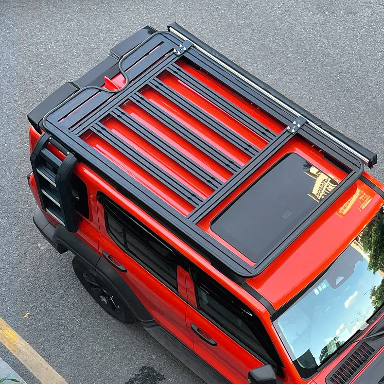 Wholesale Alloy Aluminum No Drilling Tank 300 Roof Rack Side Step Ladder Car Accessories   for GWM