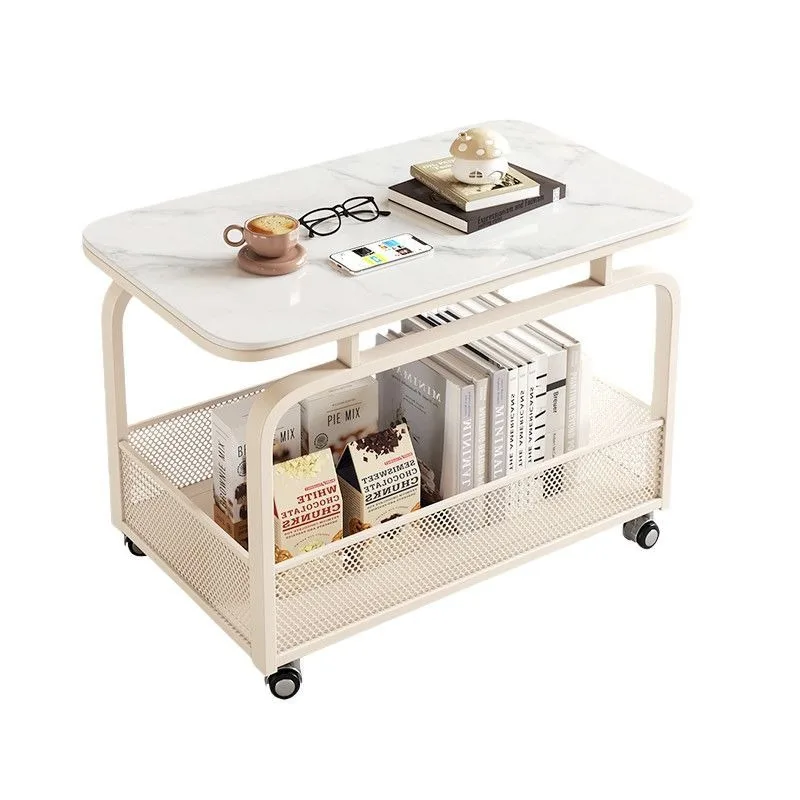 Living room removable coffee table side table, trolley sofa side cabinet snacks small table rack light luxury high sense