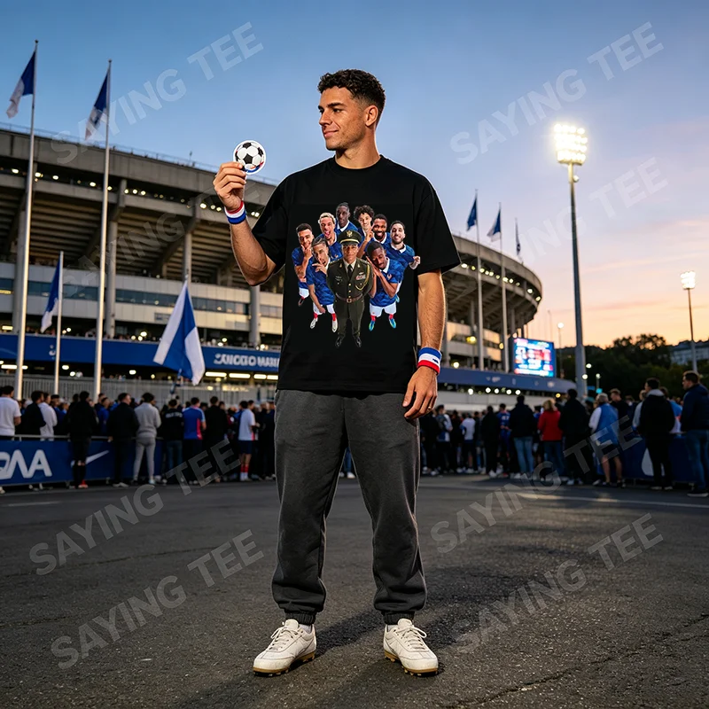 2026 Dictador Kylian Mbappé Meme Grafik T-Shirt – Fußballteam-Match-Trikot mit Champion-Grafik – Y2K Herrenmode-Kleidung – Detail 4