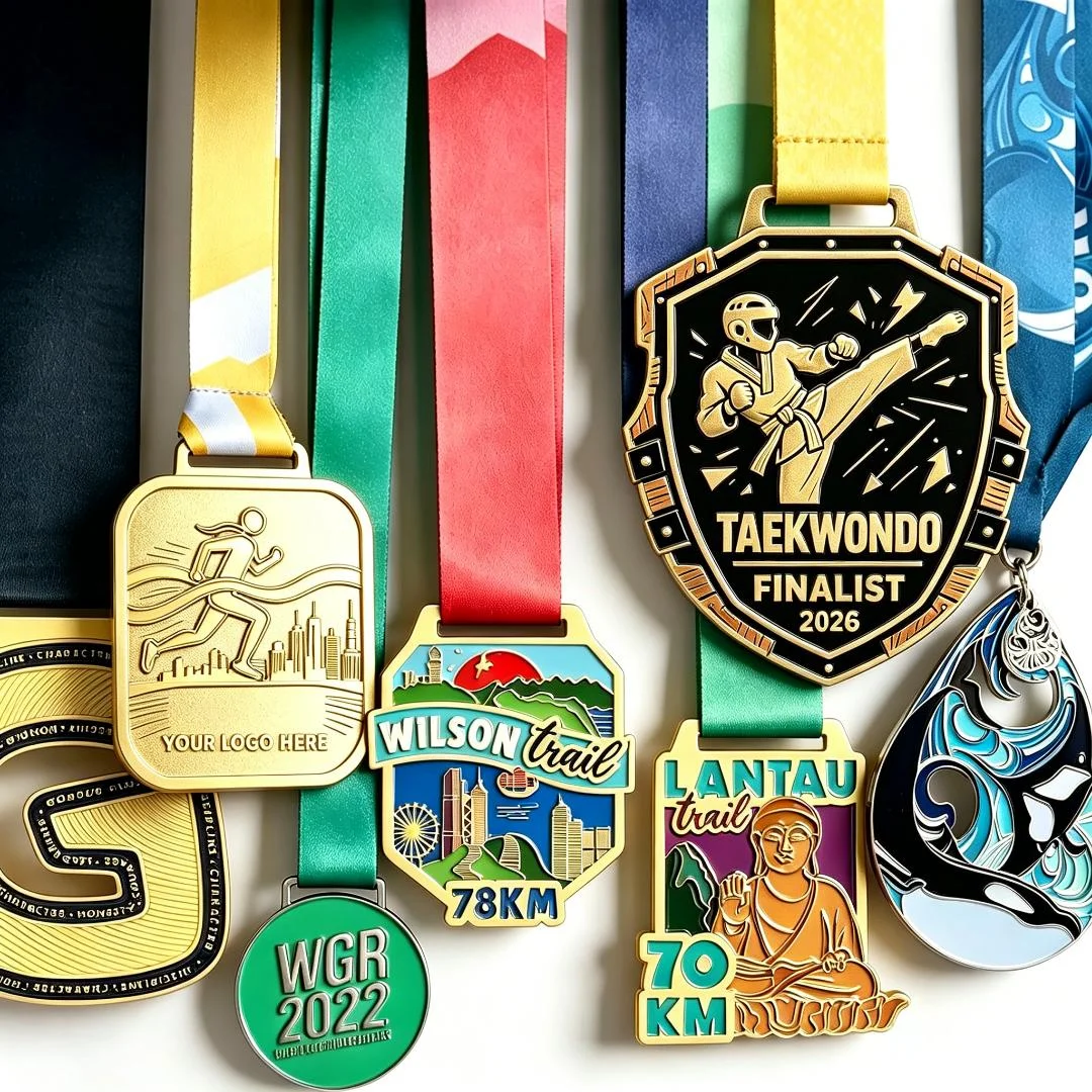Medals and Trophy Custom Medallions Personalized Metal Award Medals for Cycling Football Sports