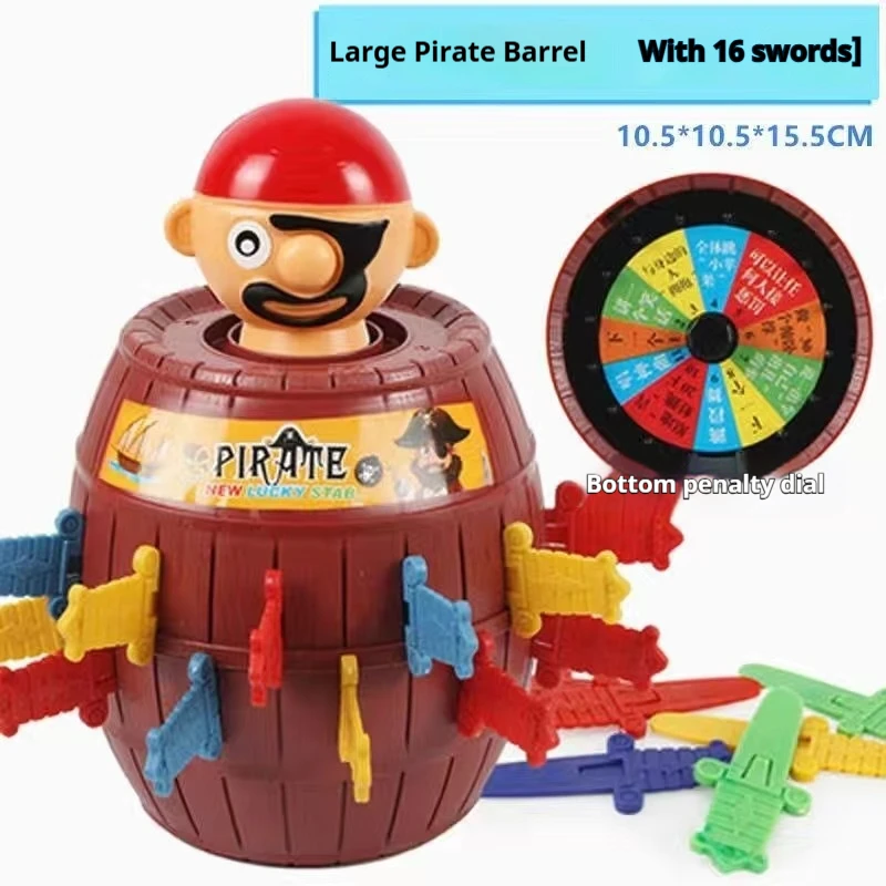 New Funny Pirate Barrel Toys Lucky Game Jumping Pirates Bucket Sword Stab Pop Up Tricky Toy Family Jokes Tricky Toys Child Gift