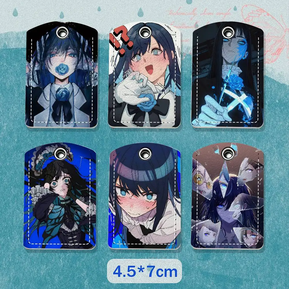 Virtual Singer A-Ado Leather Keychain Badge Holder with Lanyard - ID/Access Card Holder, Key Ring Accessory, Gift Option
