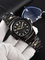 Reloj Automático LONGLUX, relojes de pulsera mecánicos de lujo para negocios, venta al por mayor, fecha de acero, reloj resistente al agua para hombre, regalo para hombre