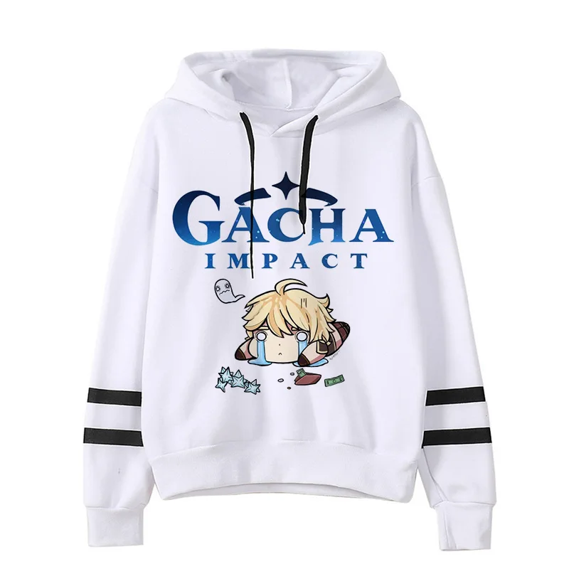 Sweatshirt Xiao Genshin Impact Hoodie Kawaii Cartoon Harajuku Genshin Streetwear Hu Tao Graphic Hoody Unisex Sweatshirts