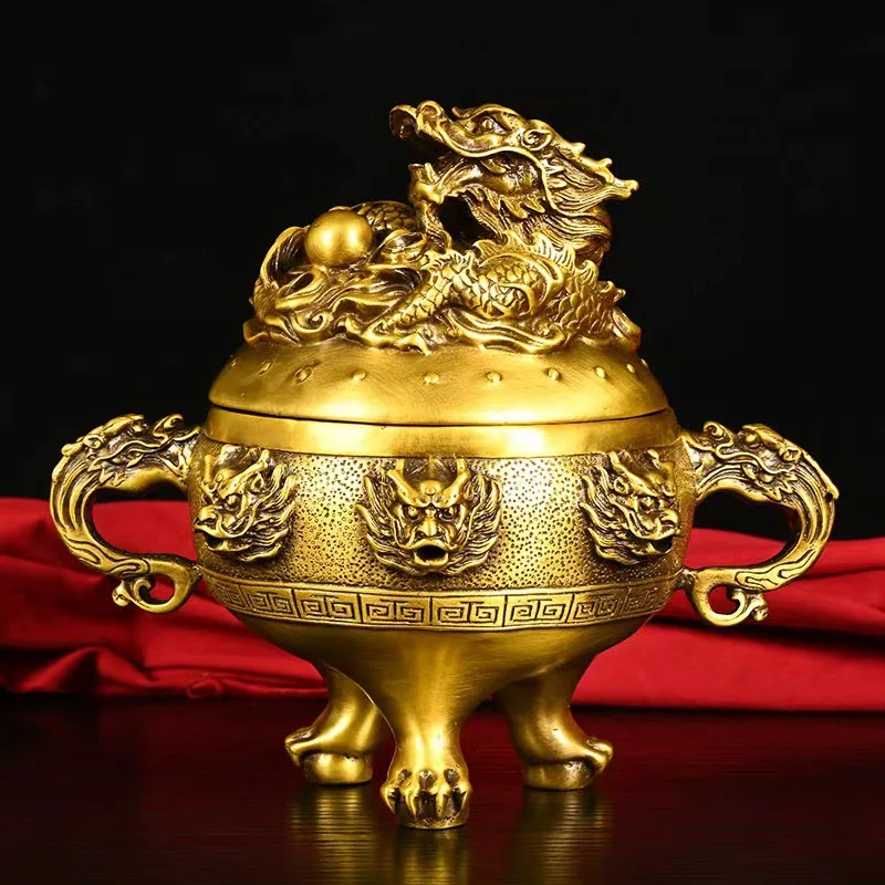 Brass , Kowloon , indoor burner for offering sandalwood, home decor, shop incense burne