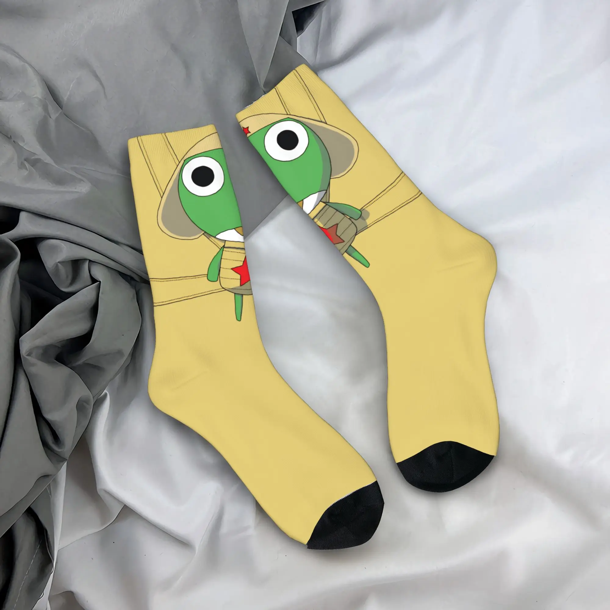 

Funny Sgt Frog Keroro Socks Men Women Polyester Funny Happy Socks Harajuku Spring Summer Autumn Winter Middle Tube Socks Gift