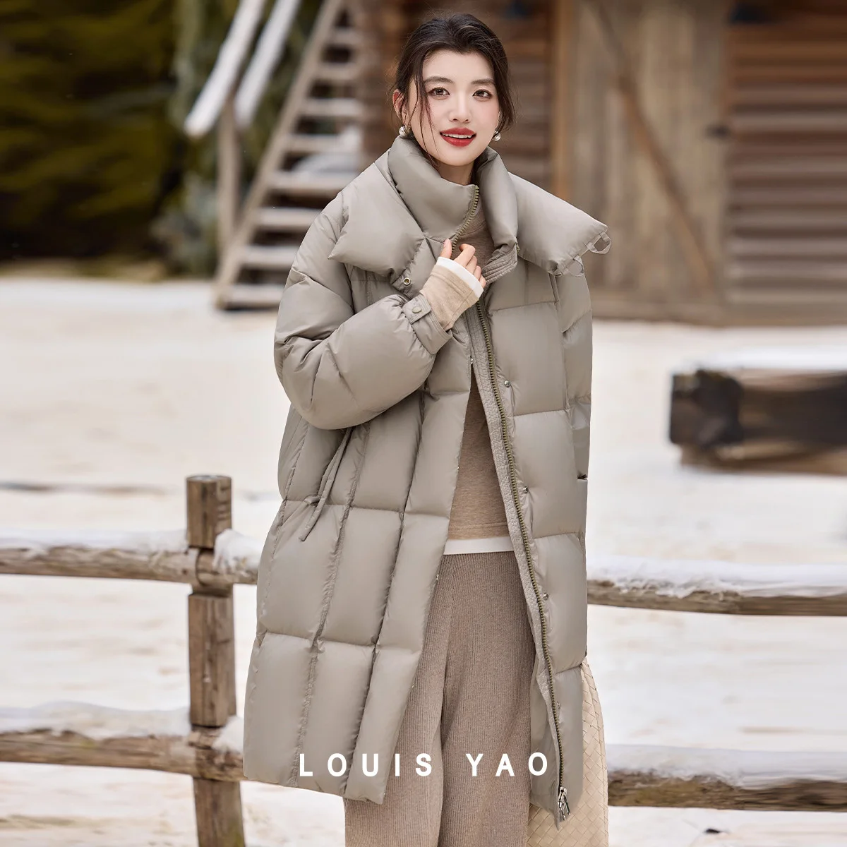 LOUIS YAO, новый утолщенный длинный пуховик