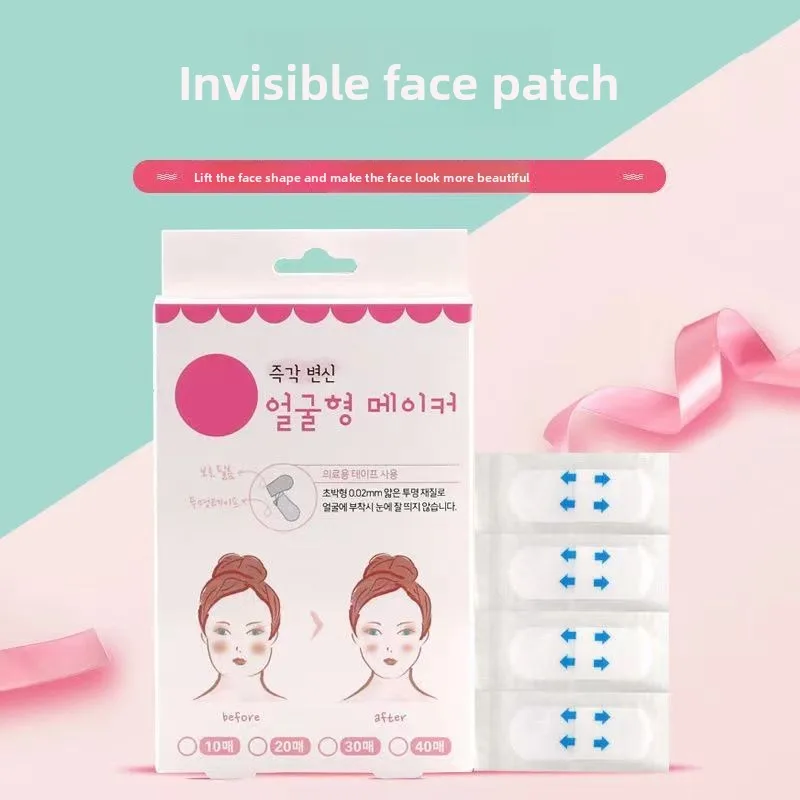 

Невидимая лента для лифтинга лица, бесшовная V-образная лифтинг для макияжа, прозрачные и матовые полоски для подтяжки кожи