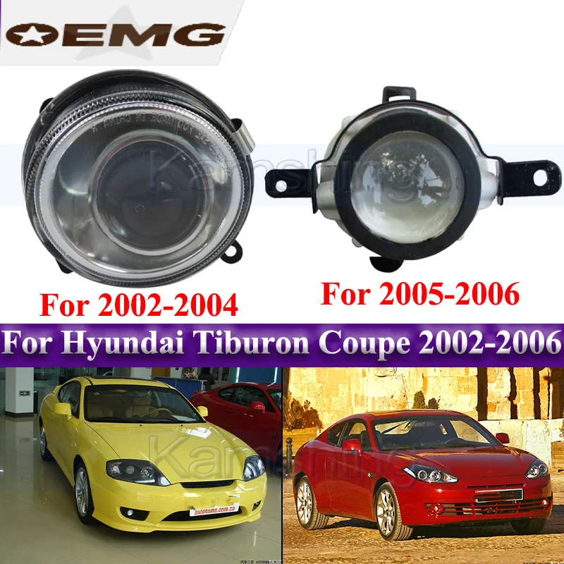 Kamshing Brand Front Bumper Foglight For Hyundai Tiburon Coupe 2002-2006 Driving Lamp Front Fog Light Foglamp Signal Lights