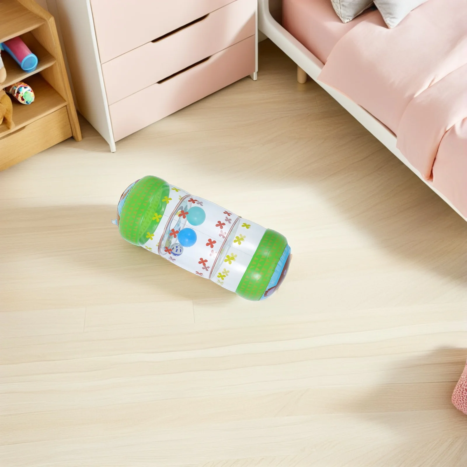 Kleurrijke Rolling Bell Baby voor Kruipen Opblaasbaar Peuterspeelgoed Geluidsobservatievenster PVC Veilig