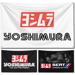 60x90cm Yoshimura Flaga sportów motorowych Poliester Druk cyfrowy Baner do garażu Dekoracja ścienna na zewnątrz drzwi