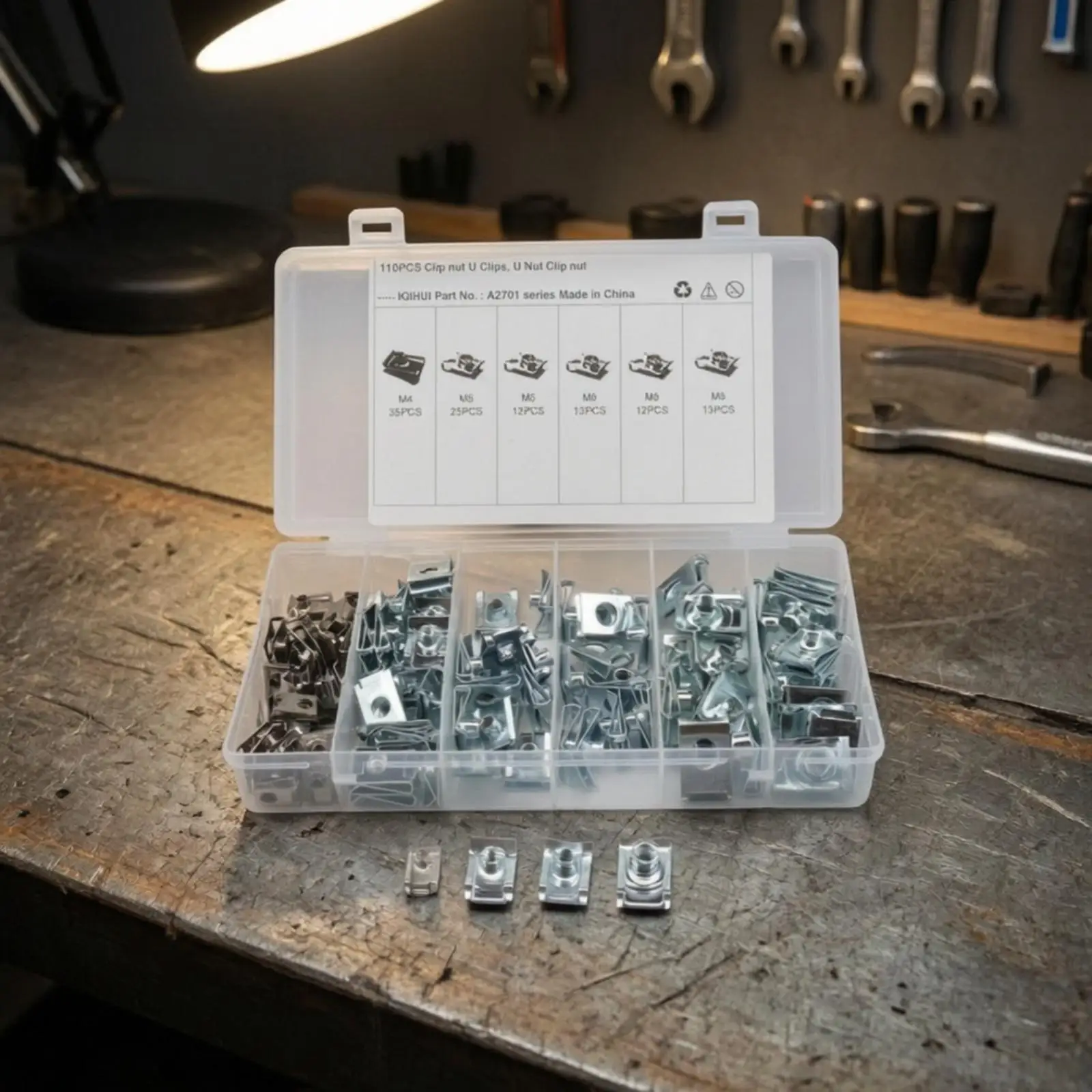 Type B Spring Clip Nuts 304 Stainless Steel Clip Nut Fastener Set M4 M5 M6 M8 for Vehicle Trim and Bodywork Use
