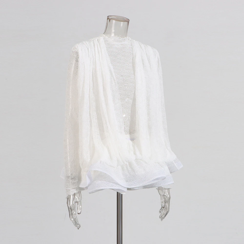 Twotwinstyle sólido solto mini vestidos para mulheres o pescoço manga longa cintura alta temperamento mini vestido feminino estilo de moda