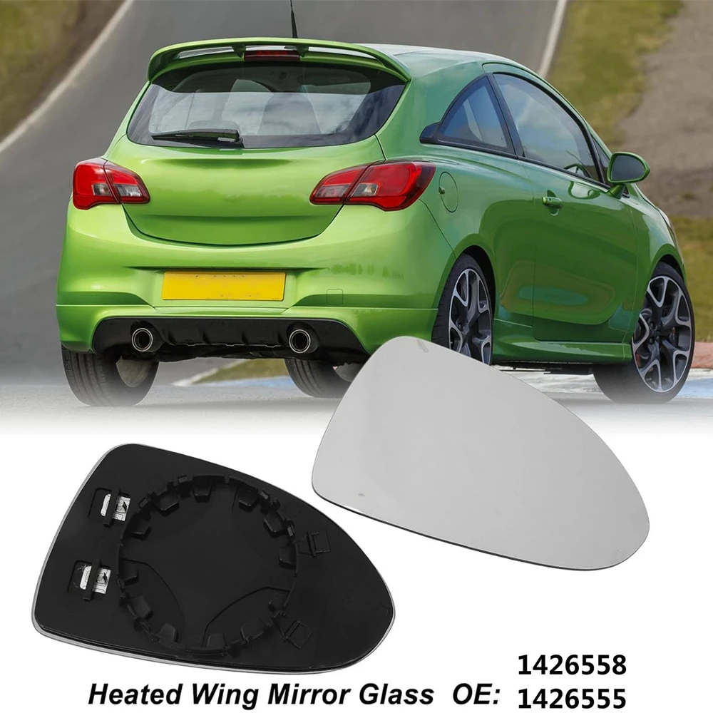 

For Opel Vauxhall Corsa D 2006 - 2014 E 2014 - 2020 Left + Right Door Side Wing Mirror Glass Heated Convex Rear View Rearview