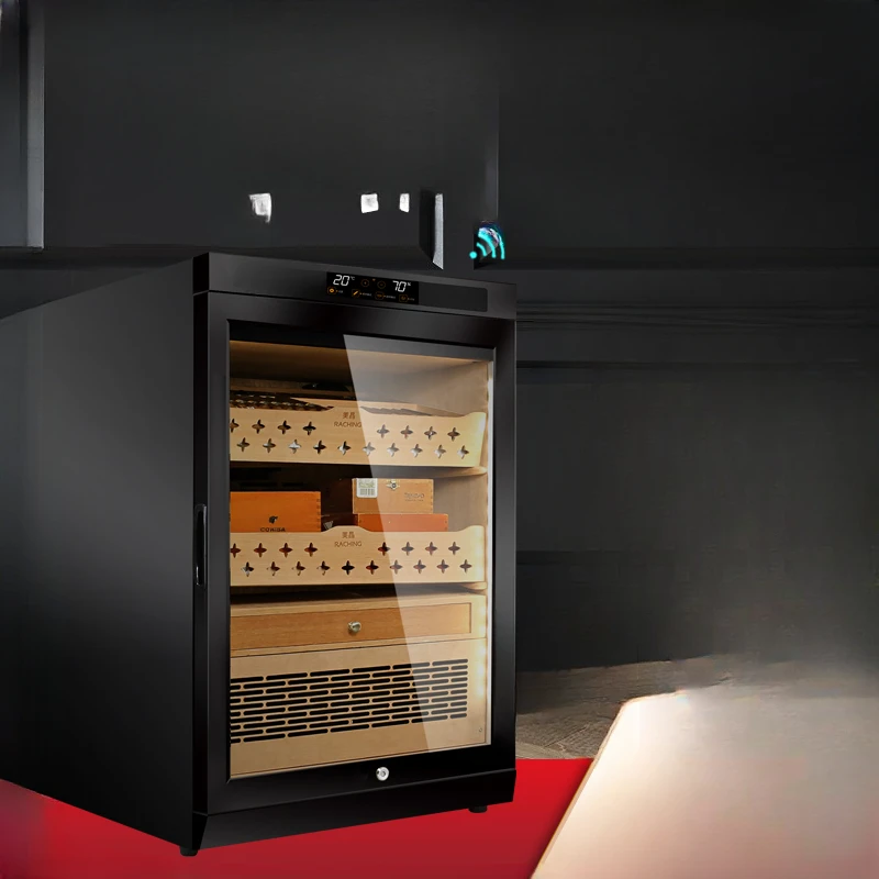 

Cigar cabinet MON800A intelligent horizontal line solid wood constant temperature and humidity