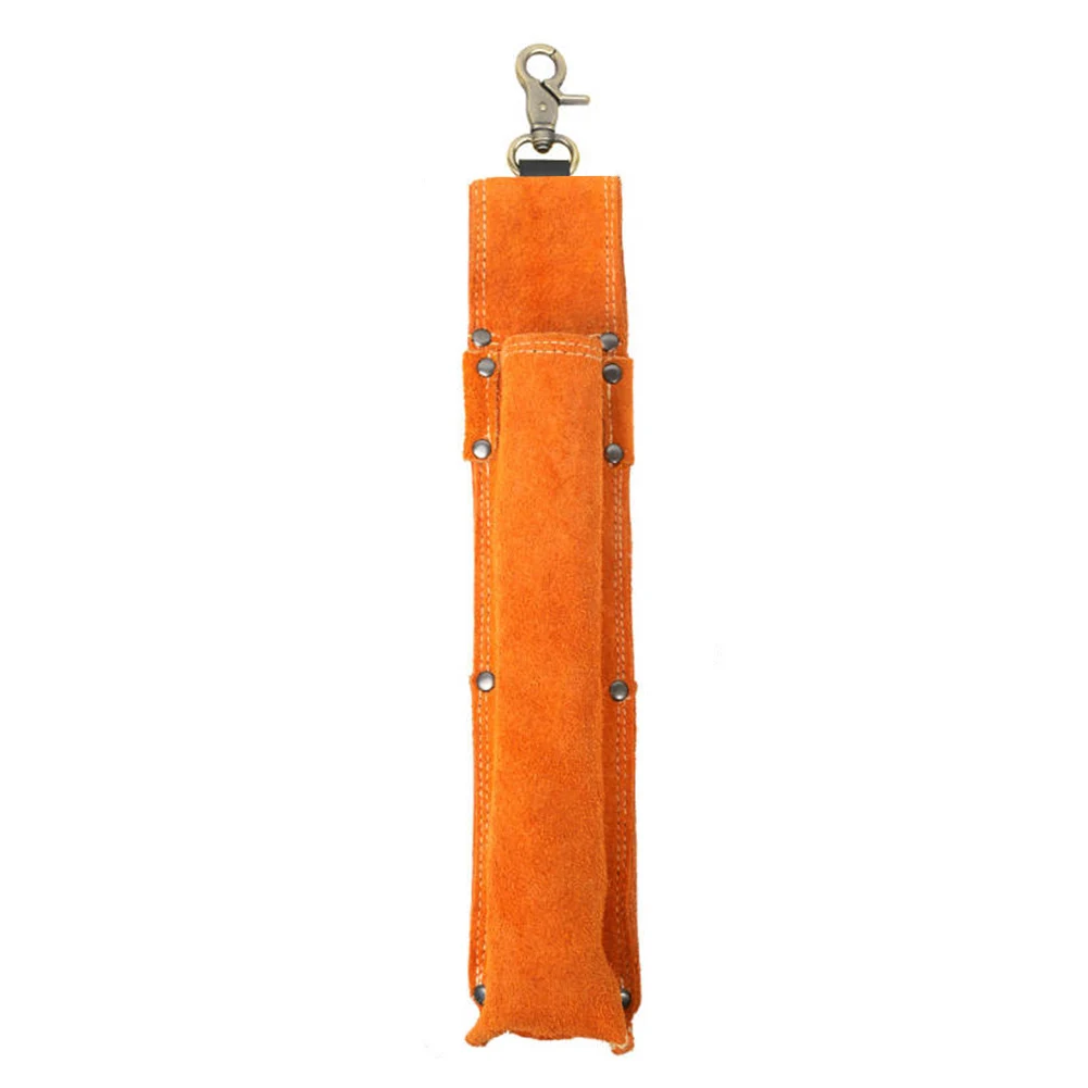 Welding Electrode Organizer Bag Cowhide Construction Heat Resistant Design For 2.5mm And 3.2mm Rods Field And Shop Ready