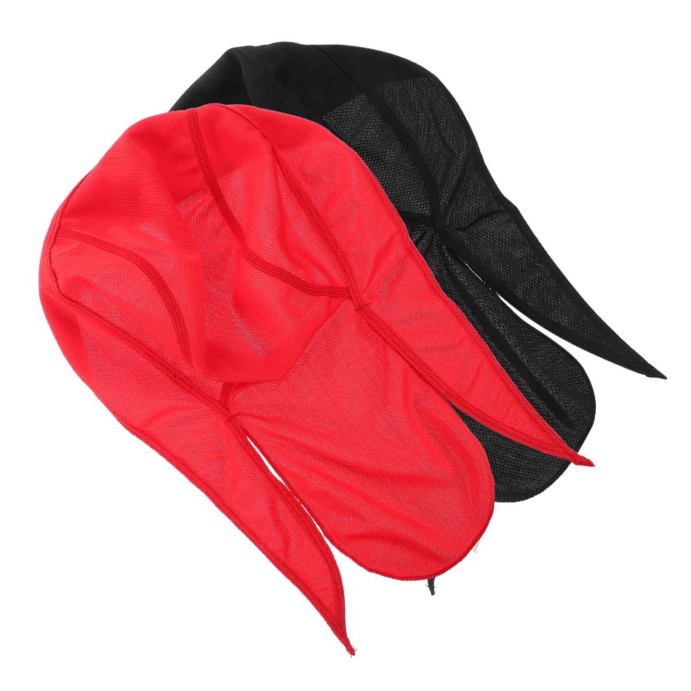 

2pcs Breathable Cycling Liner Unisex Bike Hair Caps Lightweight Portable Head Protector Outdoor Riding Wave Pirate