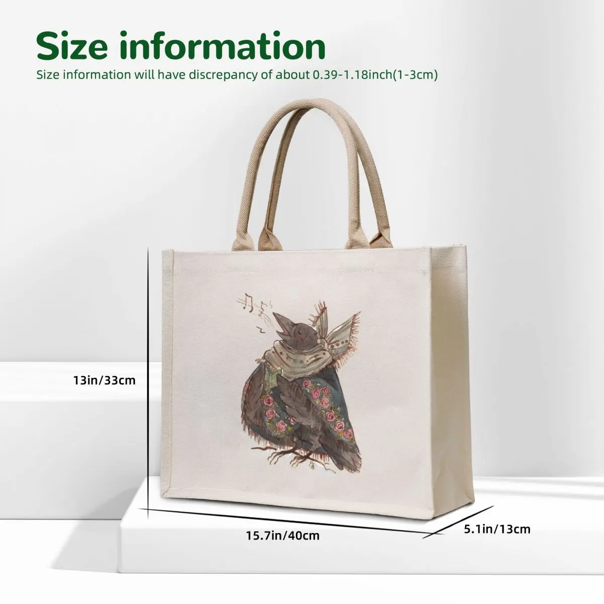 singing crow Tote Bag sacs de shopping tote bag woman Big bag