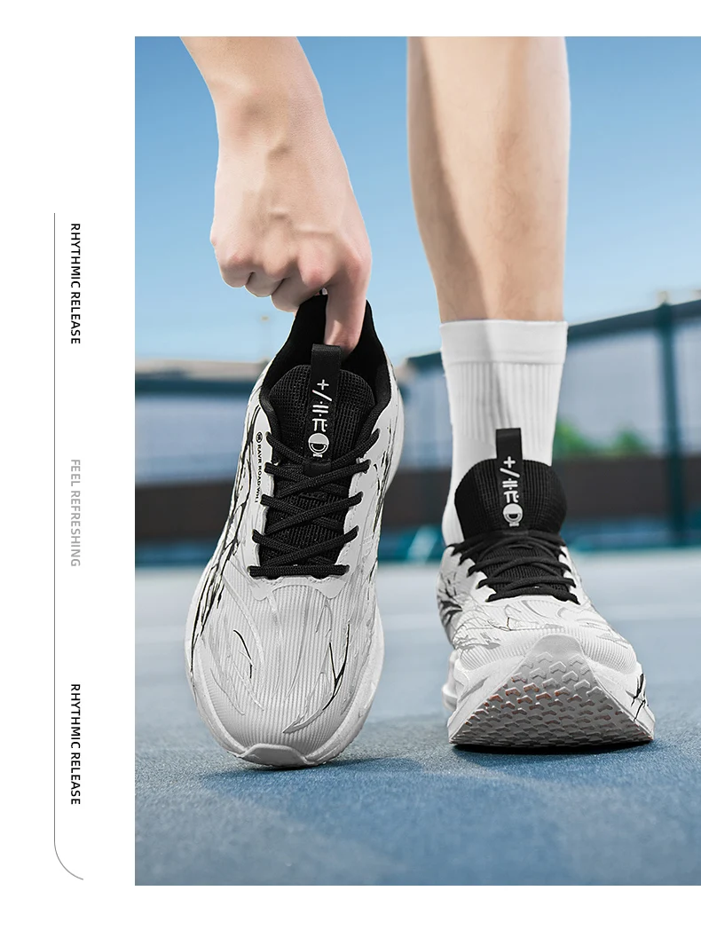 Herren-Sneaker mit Carbonplatte, Laufschuhe, leichte, atmungsaktive, stoßdämpfende Tennis-, Sport- und Marathon-Schuhe für das Training – Detail 15