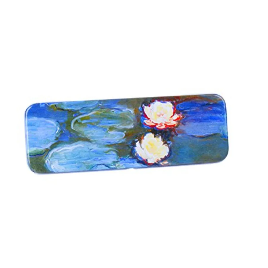 

Tin Pencil Box with World Famous Arts for School, Office, Home, Makeup Storage