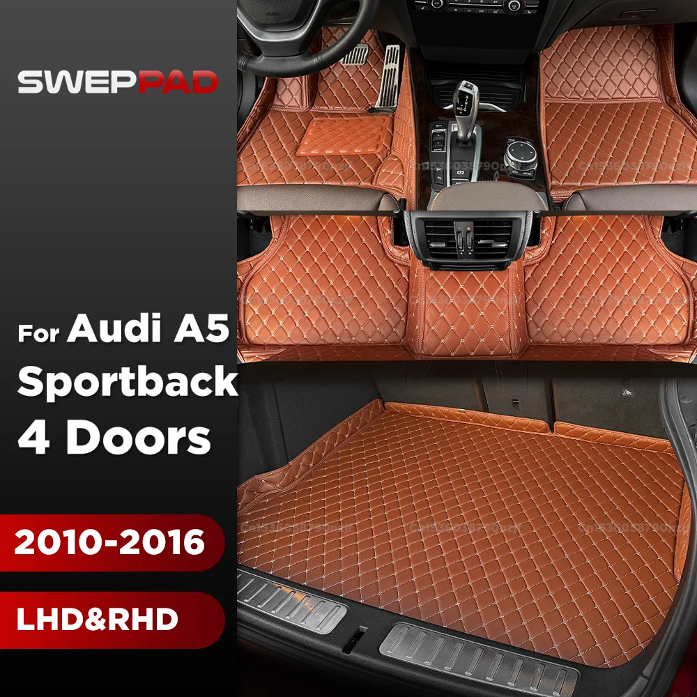 For Audi A5 Sportback（4 Doors）2010-2016 15 14 13 12 11 Car floor mats Foot Pads 3D Car Trunk Mat Cargo Liner Carpet Accessories