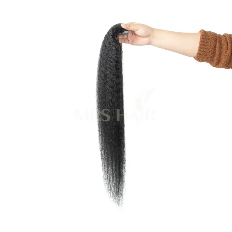 26인치, 28인치, 30인치 곱슬 스트레이트 테이프 인 헤어 익스텐션, 인모 큐티클 레미 야키 테이프 인, 천연 헤어 익스텐션 20개/팩