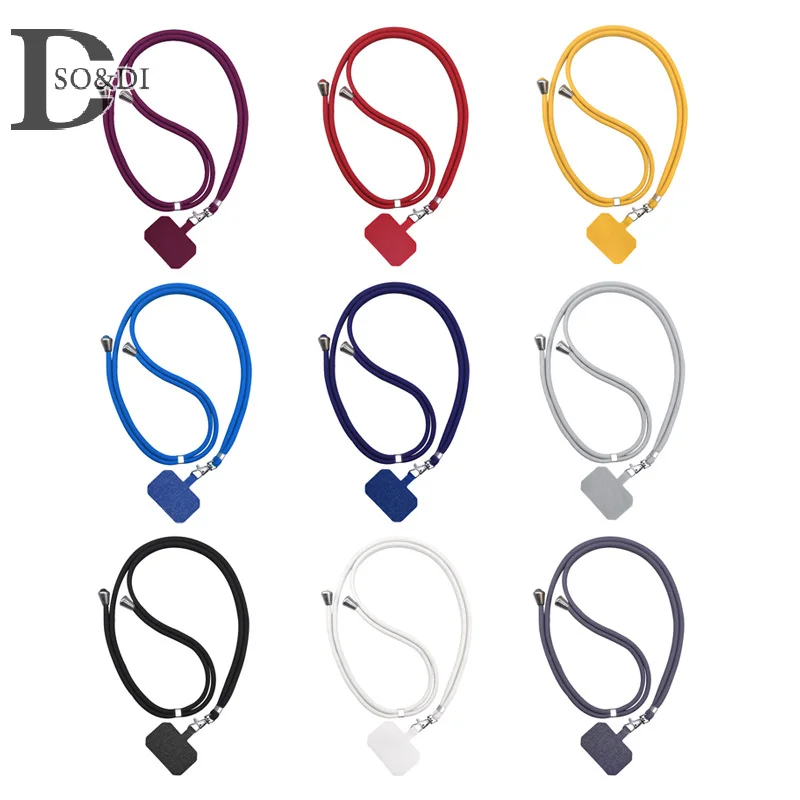 Neues verstellbares Telefon Lanyard abnehmbares Halsband Lanyard Strap Karabiner kompatibler Anhänger mit Karte für mobile Schlüssel anhänger Farben