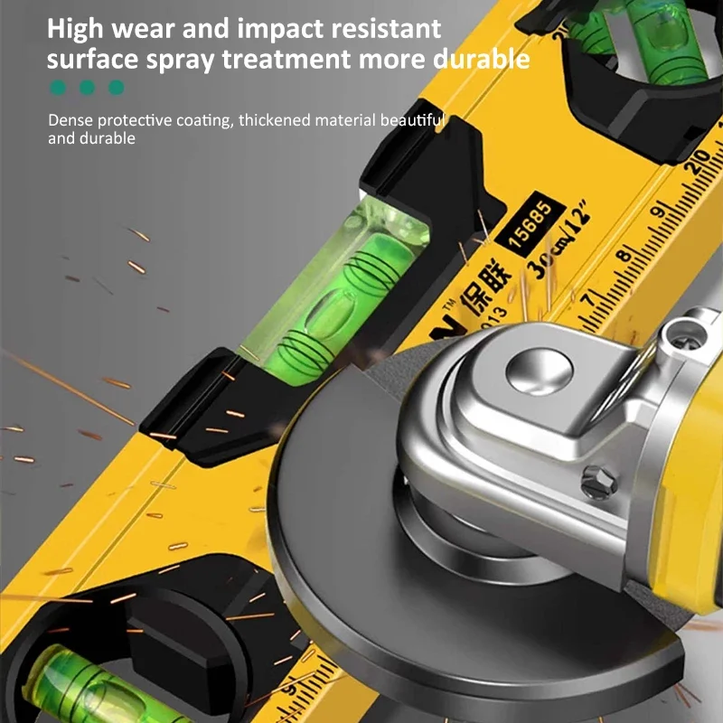 30/40/50cm High Precision Level Ruler Portable Magnetic Spirit Level Aluminum Alloy Leveling Tool Measurement Bubble Level Gauge