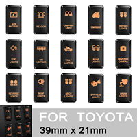 1 Pc Orange Amber Led Push Button Switch with Wiring Connector for Toyota Tacoma FJ Cruiser Toyota Landcruiser Prado 3Amp 12V